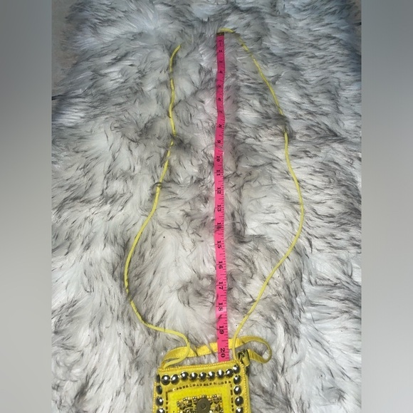 Beaded phone bag crossbody Yellow pouch travel bag vacation bag summer bag - Picture 2 of 16
